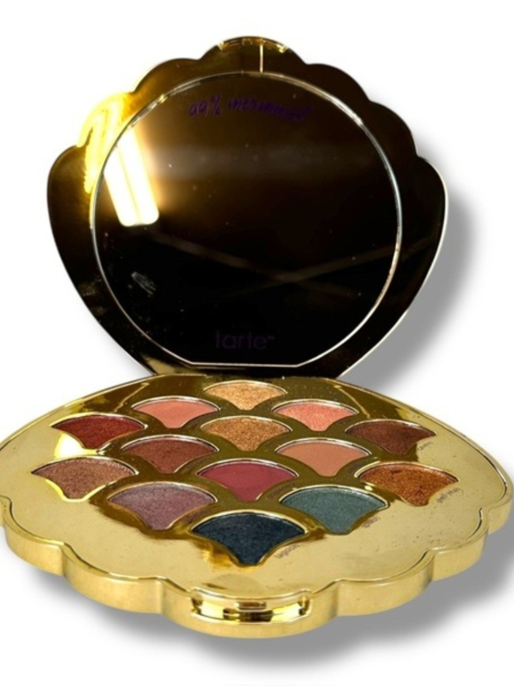 Tarte Mermaid Eyeshadow Palette - Gold Case with Multi-Colored Shades